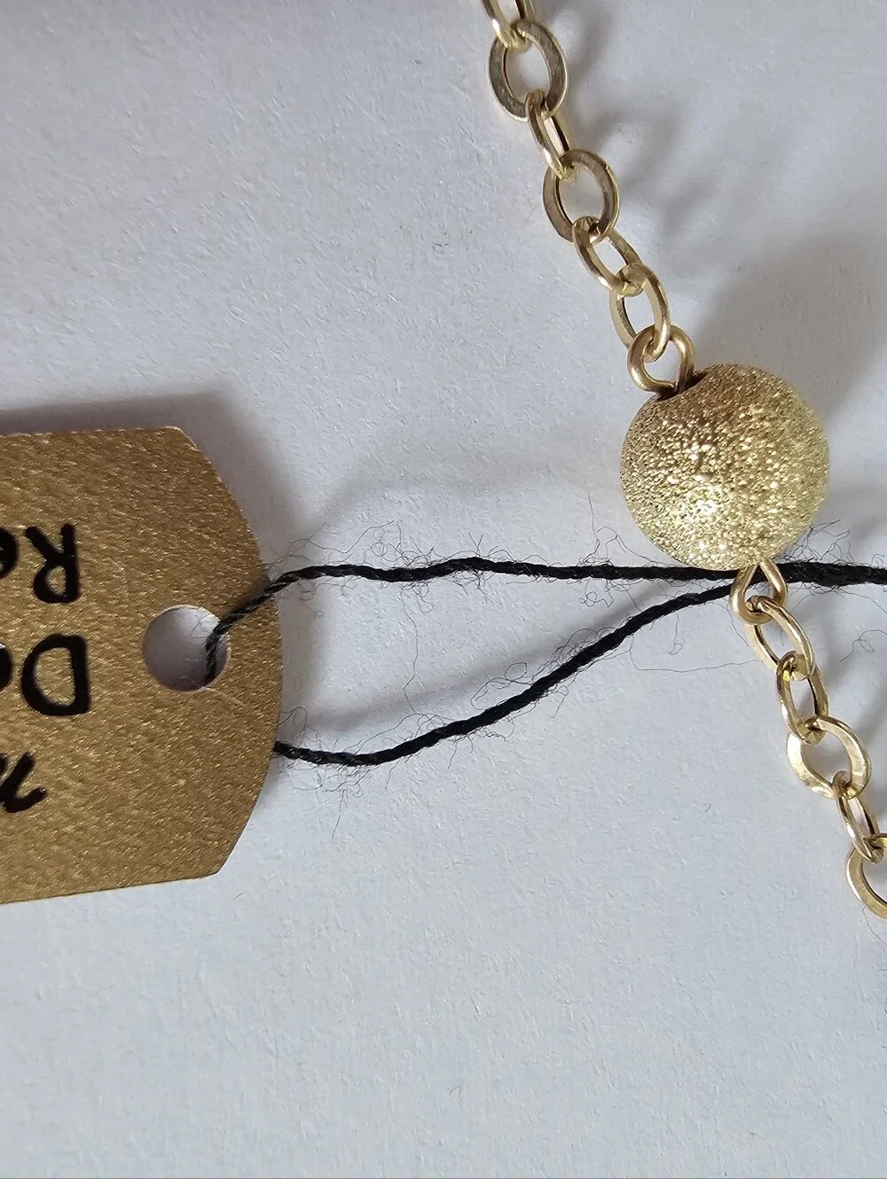 JCM London 14K Yellow Gold Stardust Bead Station Necklace – 36” Long Floating